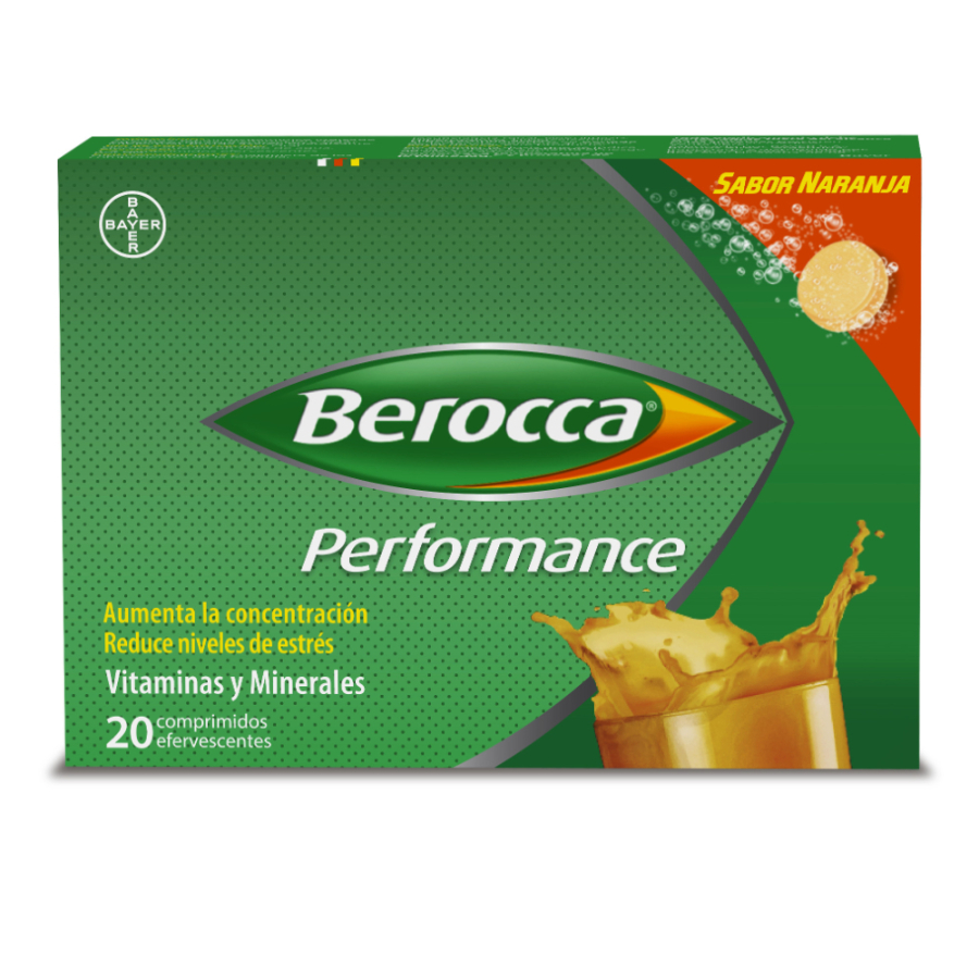 Imagen de Berocca performance naranja x 20 comprimidos efervescentes