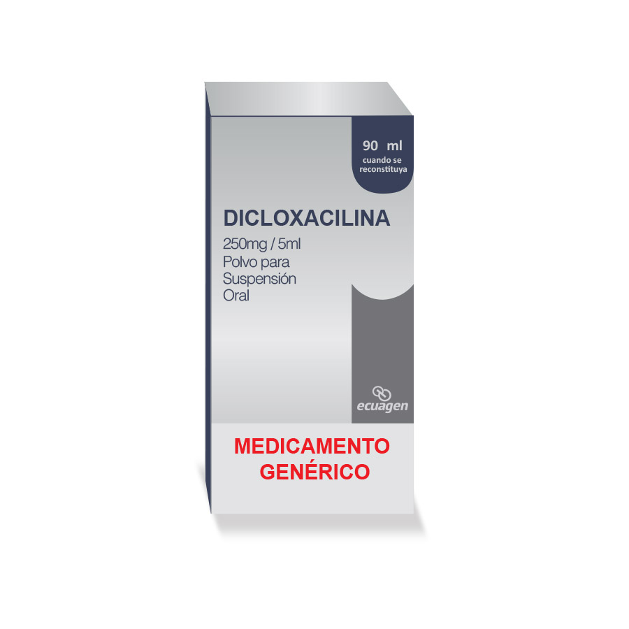 Imagen de  DICLOXACILINA 250 mg ECUAGEN Suspensión