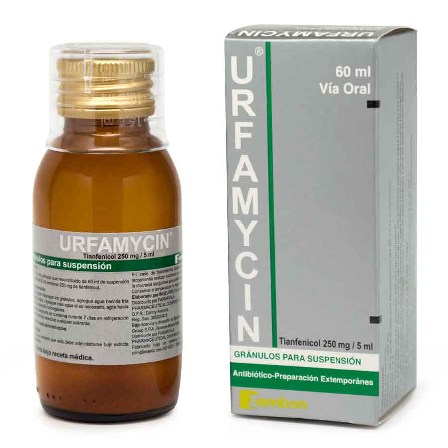 Imagen de Urfamycin 250mg/5ml farmayala - zambon suspensión naranja