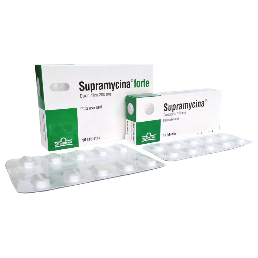 Imagen de Supramycina 200mg grunenthal tableta forte