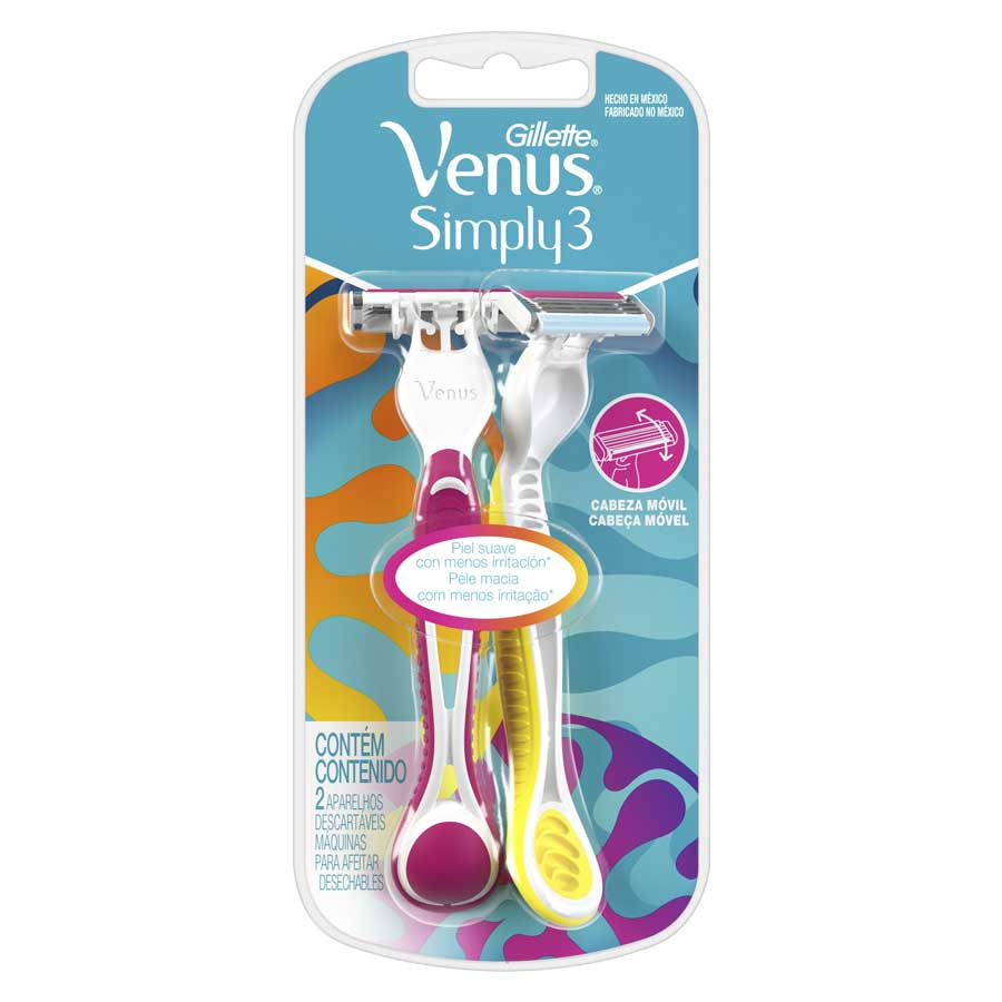 Imagen de Afeitadora desechable gillette venus 3 simply 2 unidades
