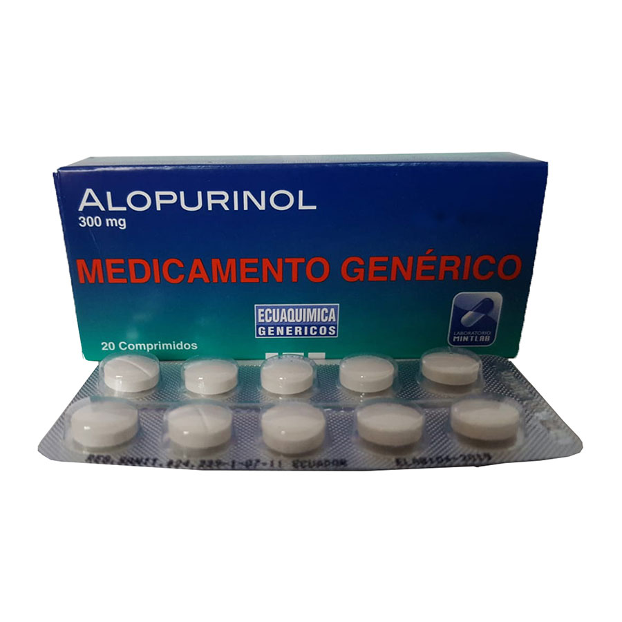 Imagen para  ALOPURINOL 300 mg ECUAQUIMICA x 20 Comprimidos                                                                                  de Pharmacys
