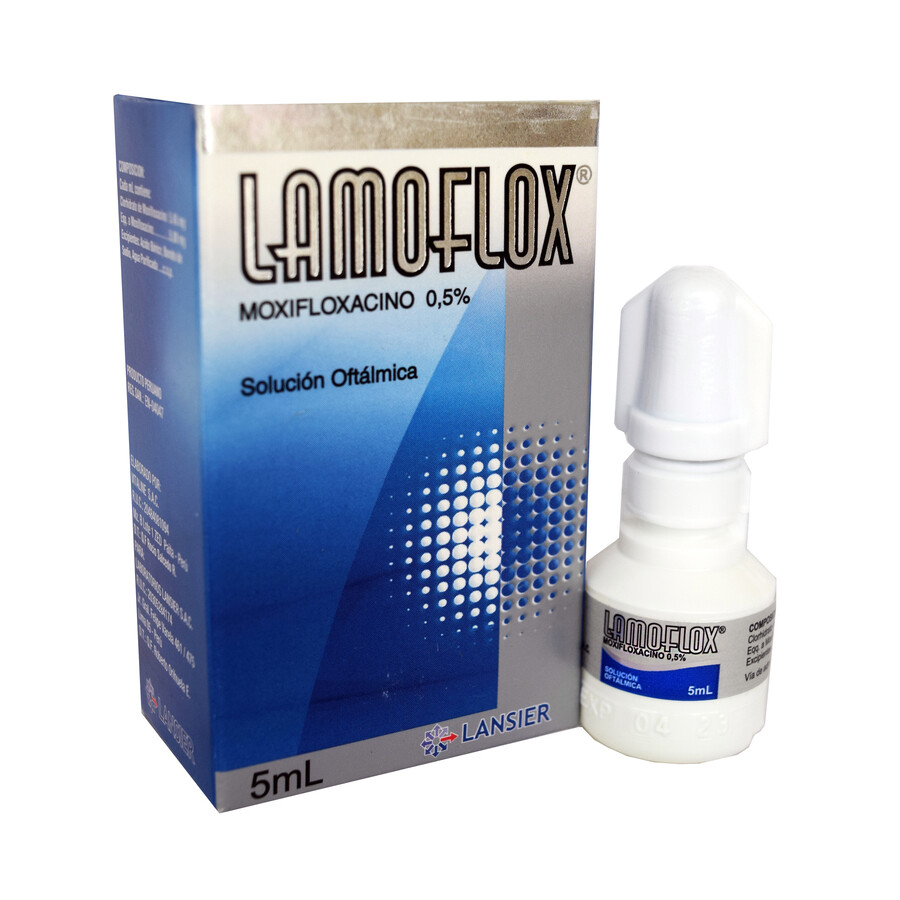 Imagen de Lamoflox 0.5% leterago - lansier  antibiótico ocular sin preservante
