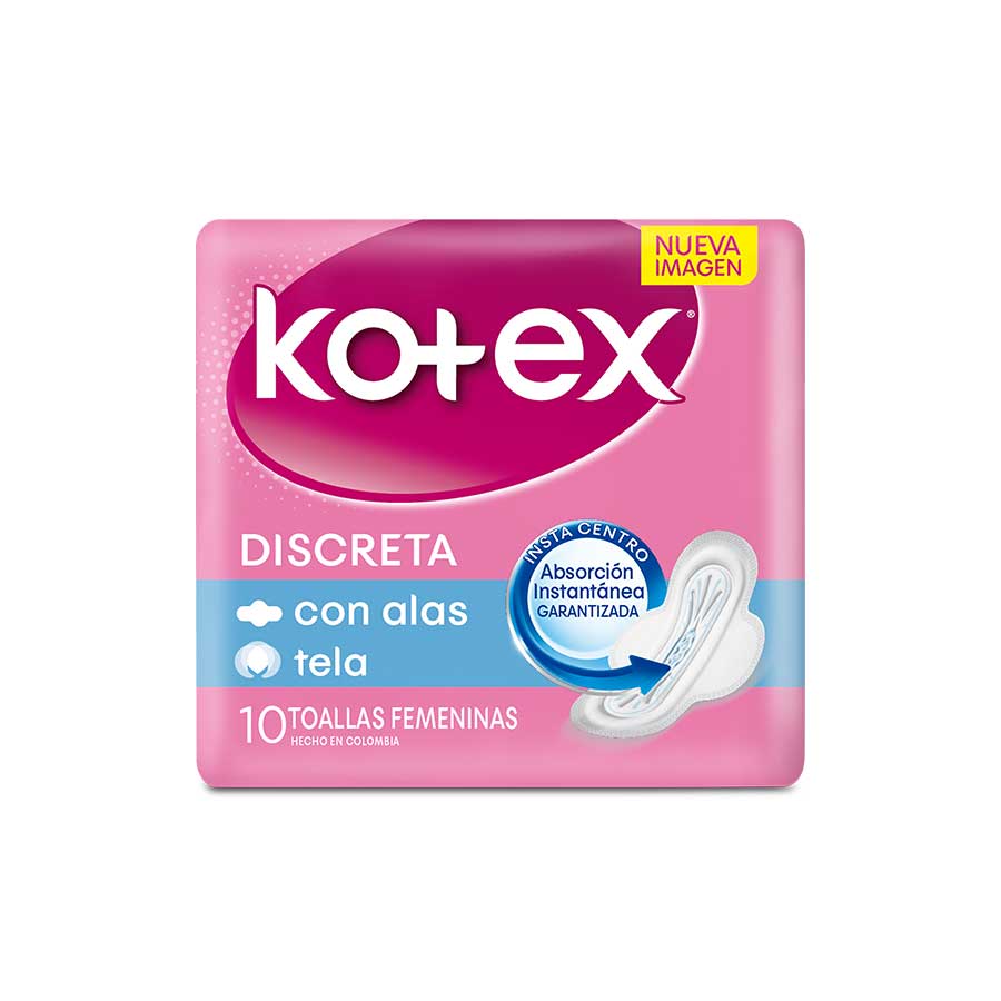 Imagen de Toallas sanitarias kotex ultra fina tela 10 unidades