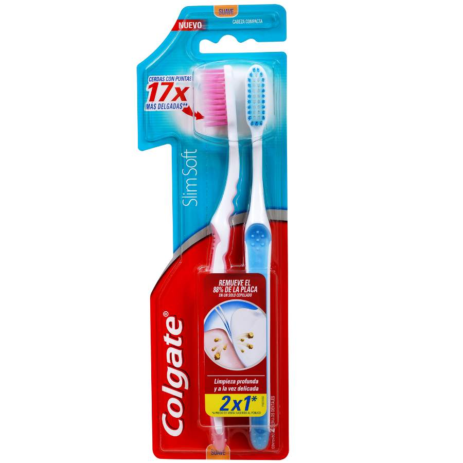 Imagen de Cepillo dental colgate slim soft 2 unidades