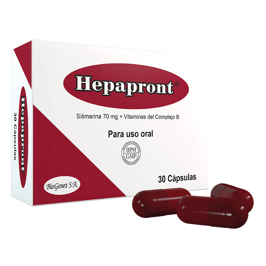 Imagen de  HEPAPRONT 70 mg x 4 mg x 4 mg Cápsulas x 30
