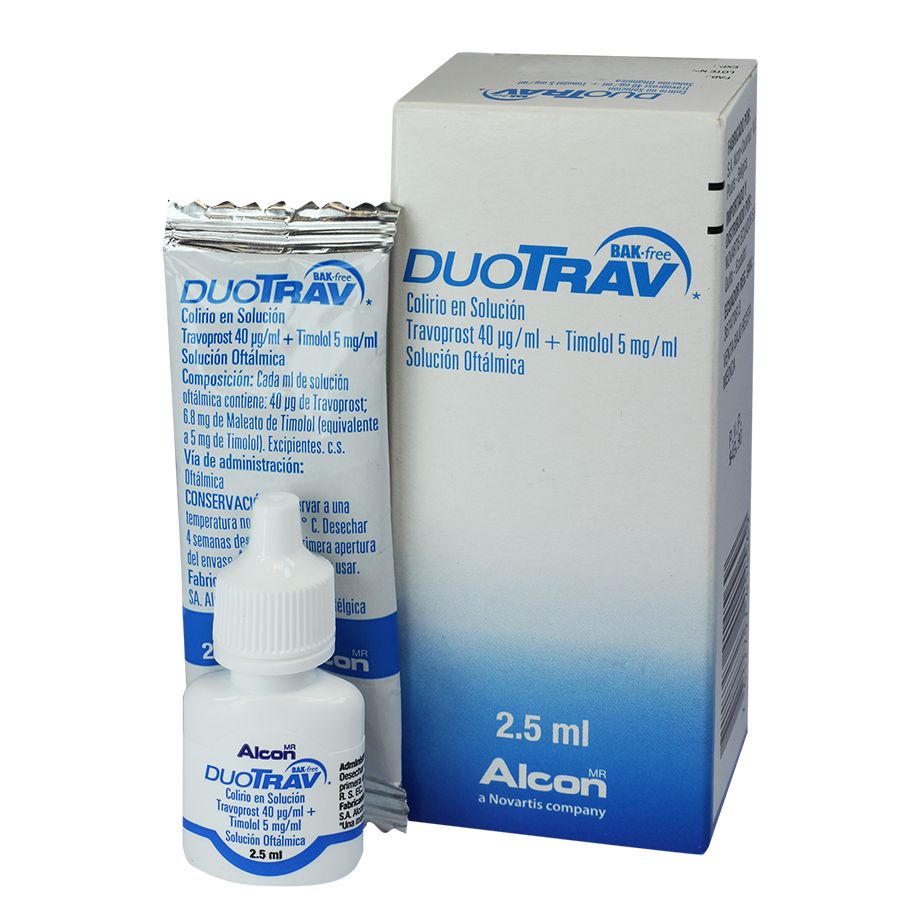 Imagen de  DUOTRAV 40 x 5 mg DYVENPRO OPHTA Solución Oftálmica