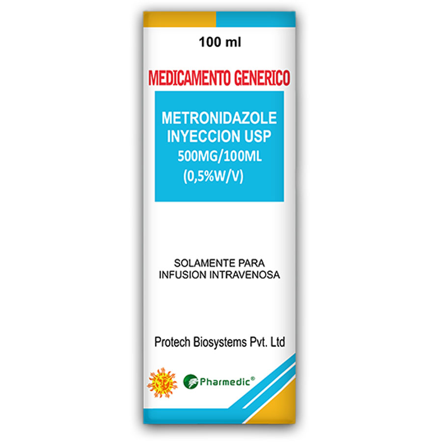 Imagen de  METRONIDAZOL 500mg/100ml PHARMEDIC Ampolla Inyectable