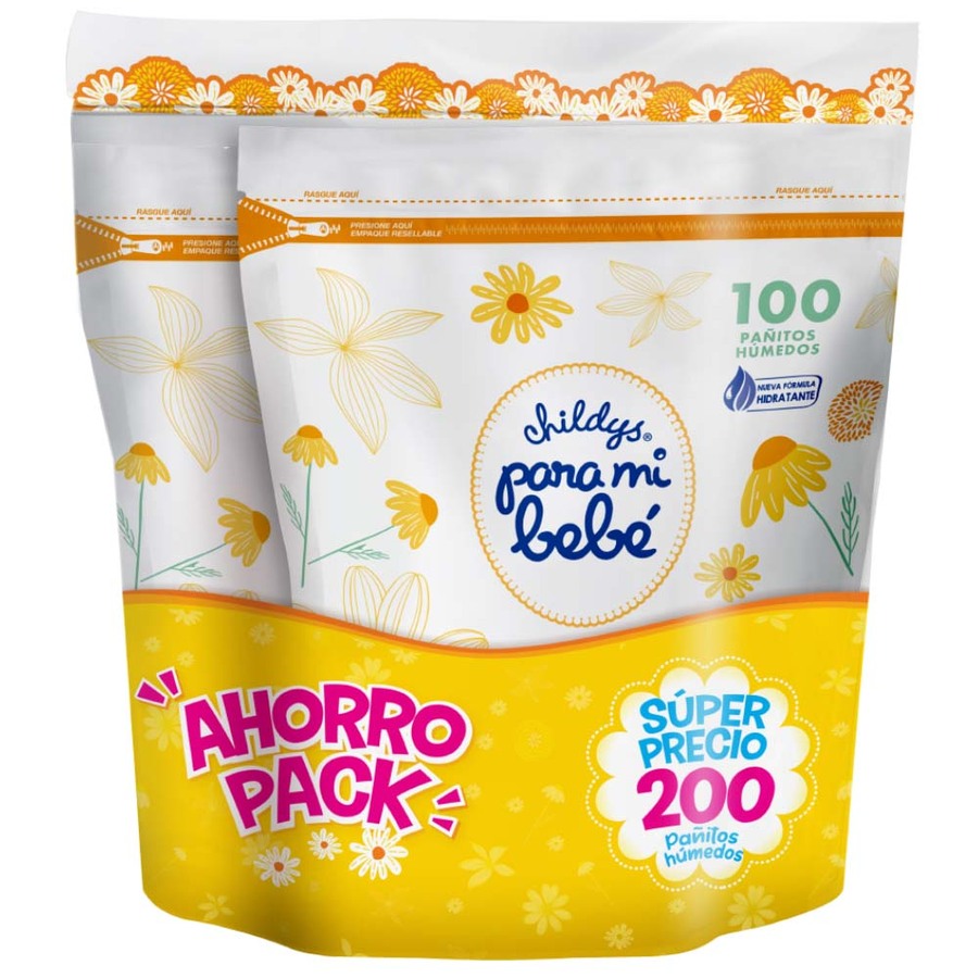 Imagen de Pañitos húmedos para mi bebe manzanilla duopack 200 unidades