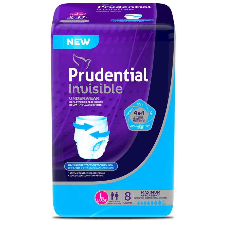 Imagen de Ropa interior adulto prudential large 8 unidades