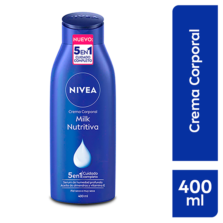 Imagen de Crema corporal nivea body milk y aceite de almendras fps 15 400 ml