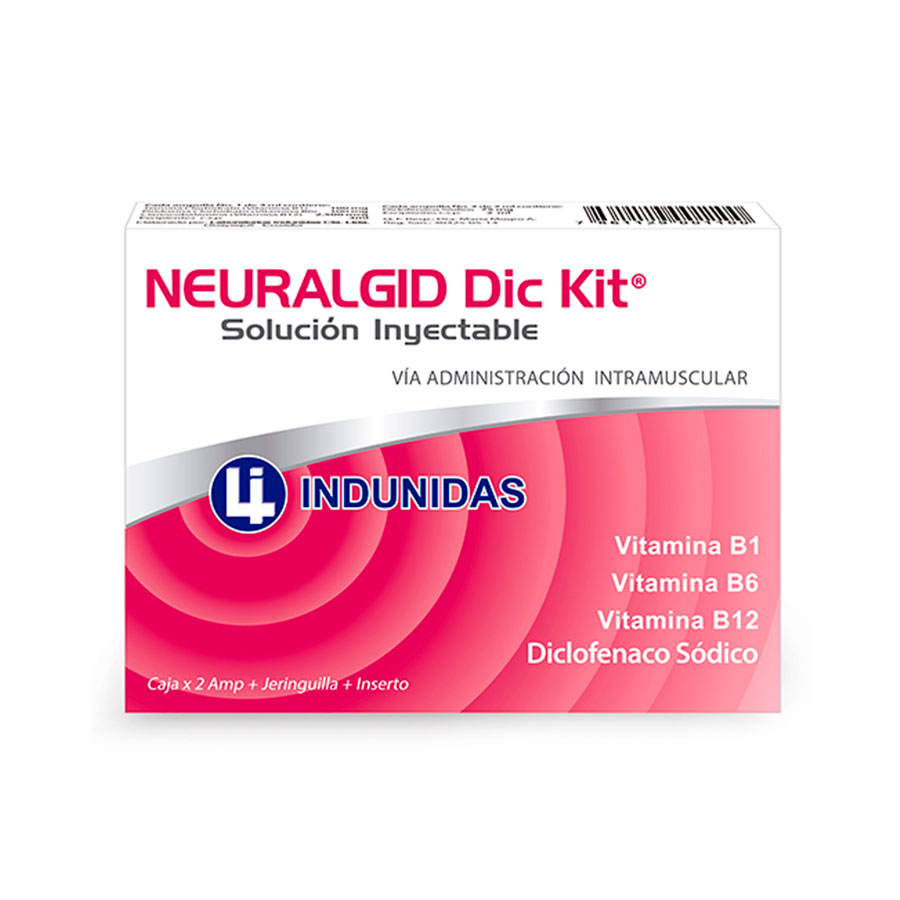 Imagen de Neuralgid 100/100mg indunidas solución inyectable dic kit