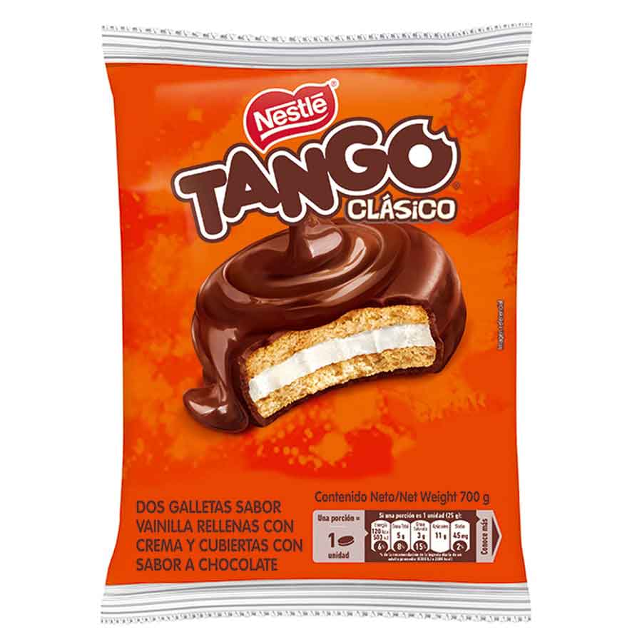 Imagen de Galleta dulce tango clásico blanco chocolate 700 g