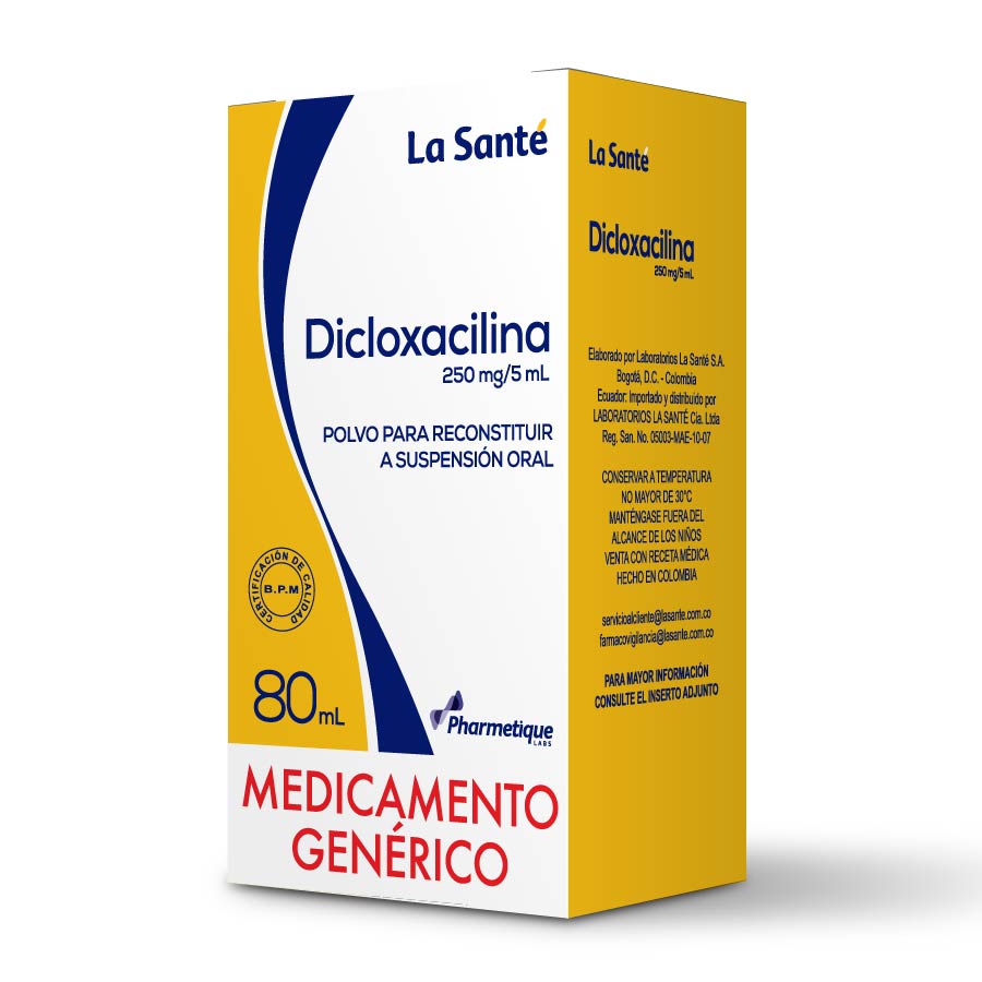 Imagen de  DICLOXACILINA 250 mg Suspensión