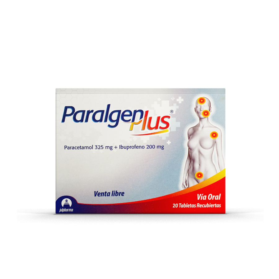Imagen de Analgésico paralgen 200 mg x 325 mg tableta x 20