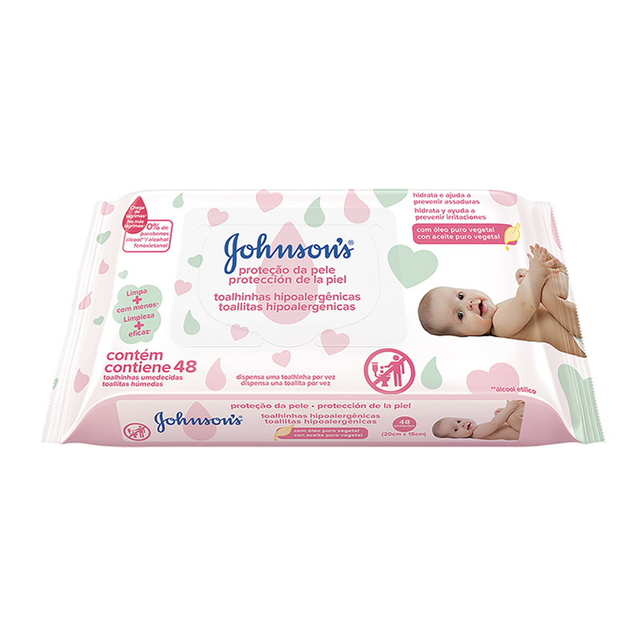 Imagen de Toallita húmeda johnson&johnson baby extra cuidado 48 unidades