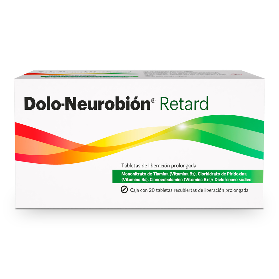 Imagen para  DOLO-NEUROBION 100 mg x 100 mg x 1 mg x 100 mg PROCTER & GAMBLE x 20 Retard Tabletas Recubiertas                                de Pharmacys