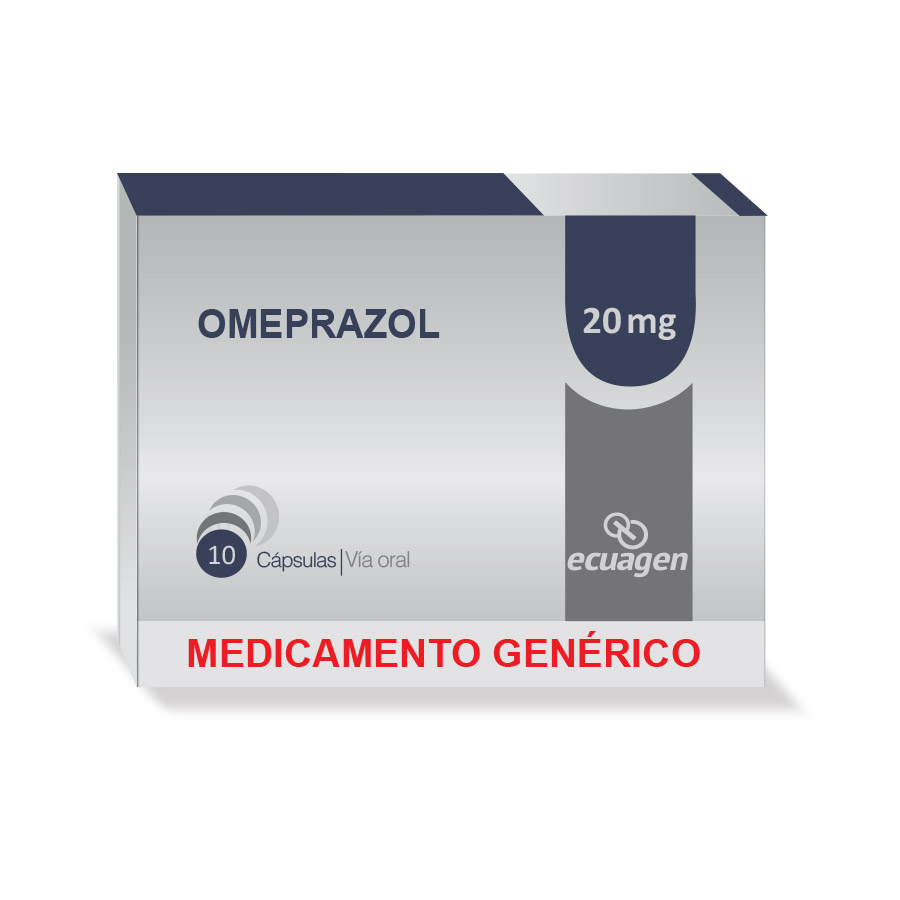 Imagen de  OMEPRAZOL 20 mg ECUAGEN x 10 Cápsulas