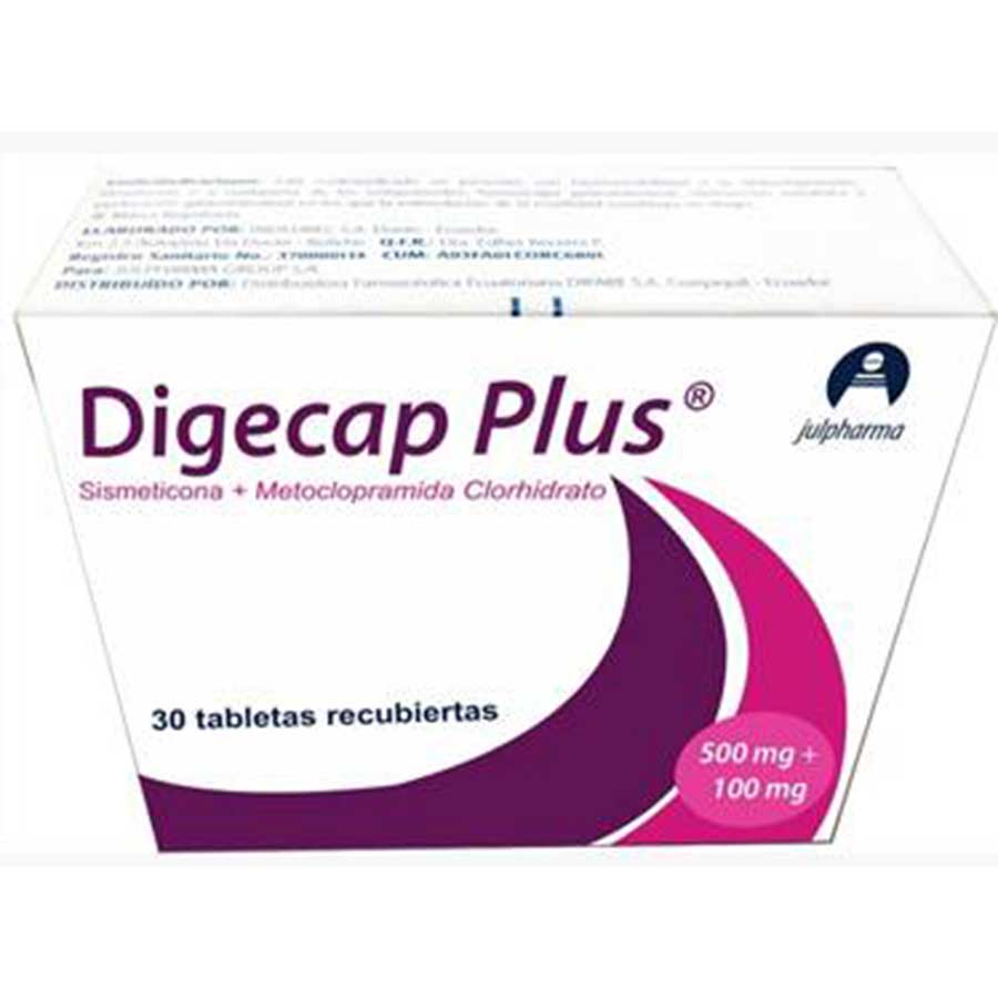 Imagen para  DIGECAP ?200 mg x 10 mg DYVENPRO x 30 Plus Tabletas Recubiertas                                                                 de Pharmacys