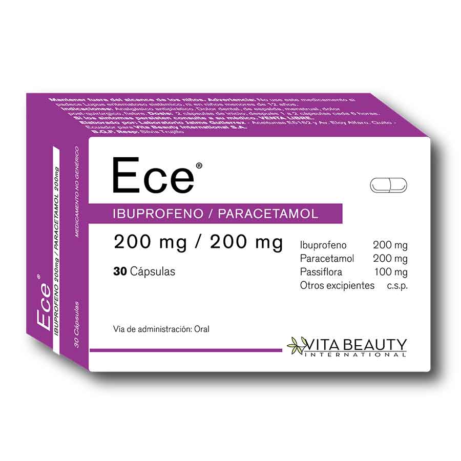 Imagen de Antiinflamatorio no esteroideo ece 200 mg x 200 mg cápsulas x 30