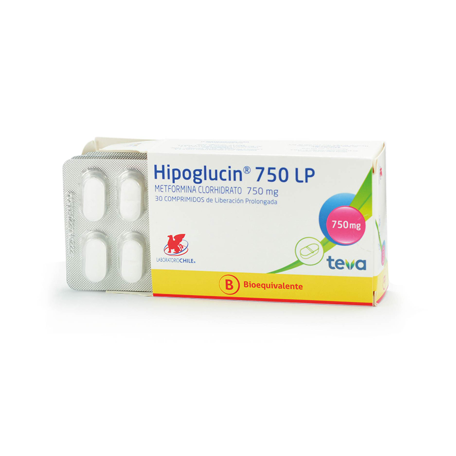 Imagen para  HIPOGLUCIN 750mg LABORATORIOS CHILE x 30 Comprimidos                                                                            de Pharmacys