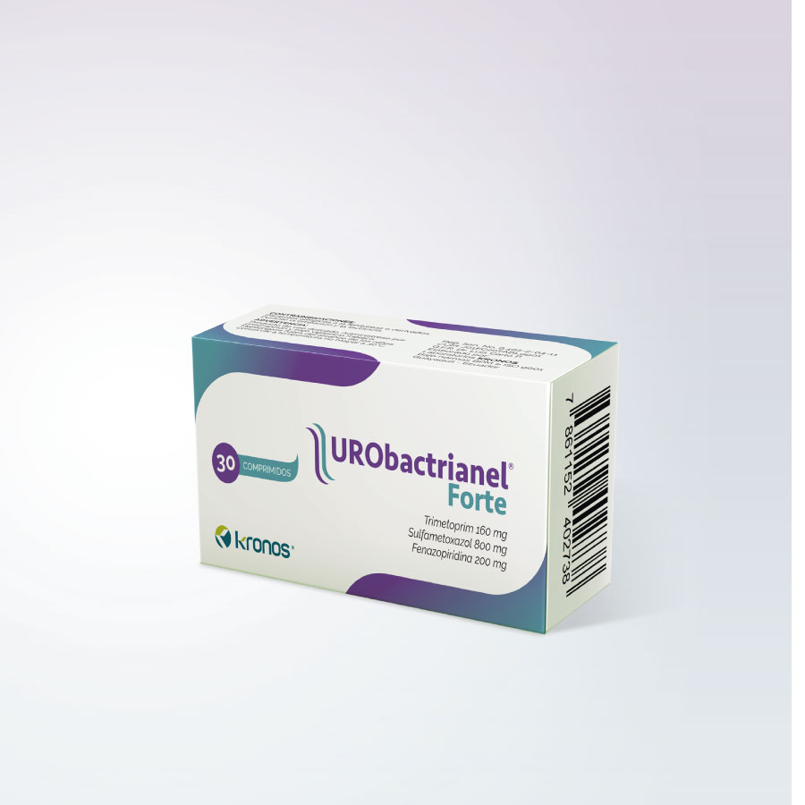 Imagen de  UROBACTRIANEL 160 mg x 800 mg x 200 mg KRONOS x 30 Forte Comprimidos