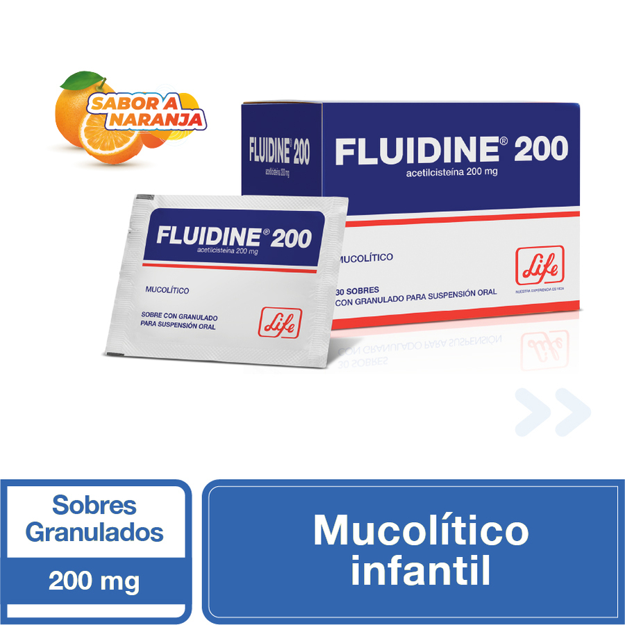 Imagen de Fluidine 200 mg en polvo x 30