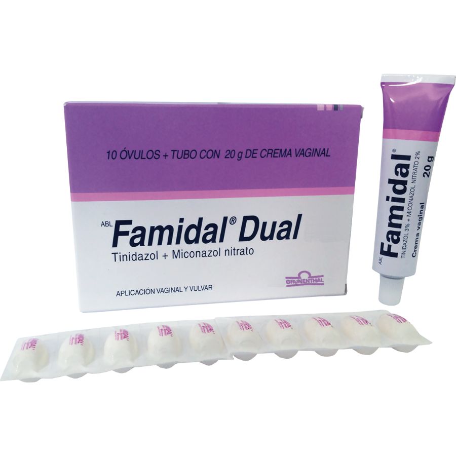 Imagen de Famidal 150/100mg grunenthal óvulos y crema dual