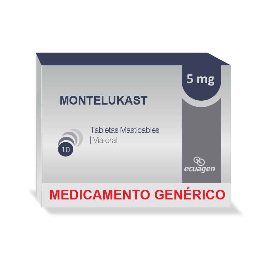 Imagen para  MONTELUKAST 5 mg ECUAGEN x 10 Tableta Masticable                                                                                de Pharmacys