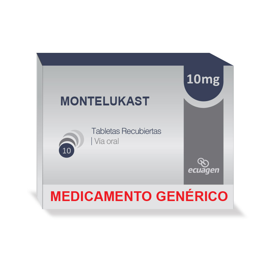 Imagen para  MONTELUKAST 10 mg ECUAGEN x 10 Tableta Recubierta                                                                               de Pharmacys