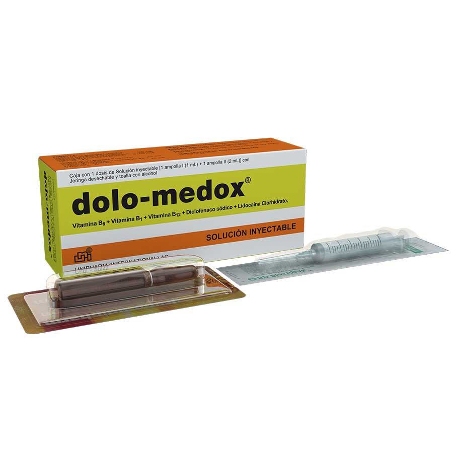 Imagen de Dolo-medox 100/100mg leterago - unipharm solución inyectable