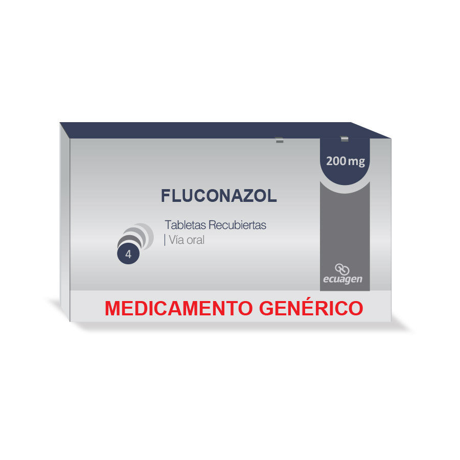 Imagen para  FLUCONAZOL 200 mg ECUAGEN x 4 Tableta Recubierta                                                                                de Pharmacys