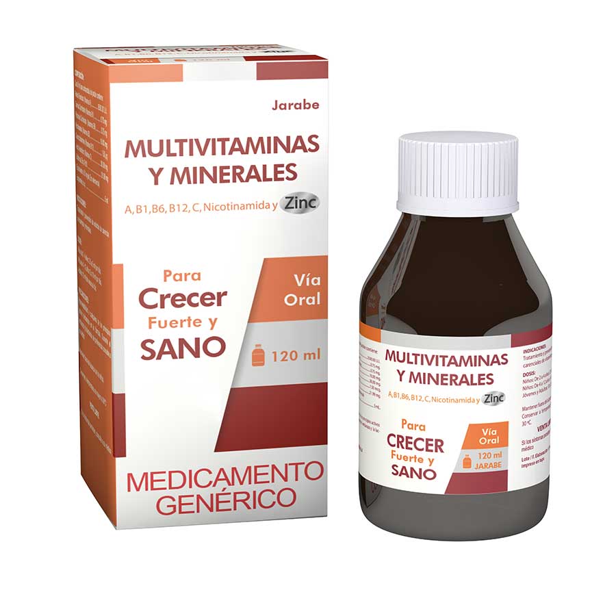 Imagen de Multivitaminico multivitaminas-minerales jarabe 120 ml