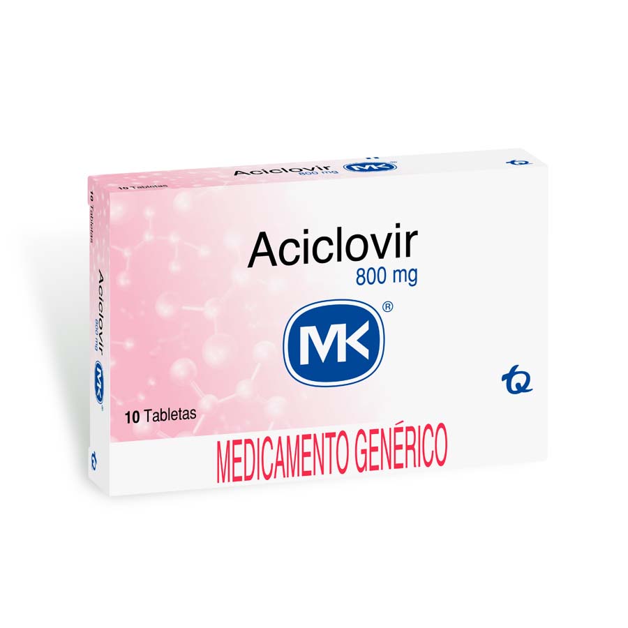 Imagen de  ACICLOVIR 800 mg TECNOQUIMICAS x 10 Tableta