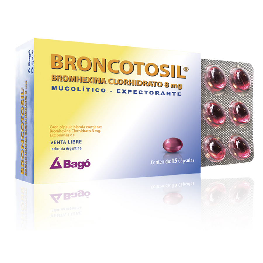 Imagen de  Pastillas para la Tos BRONCOTOSIL 8 mg Cápsulas Blandas x 15