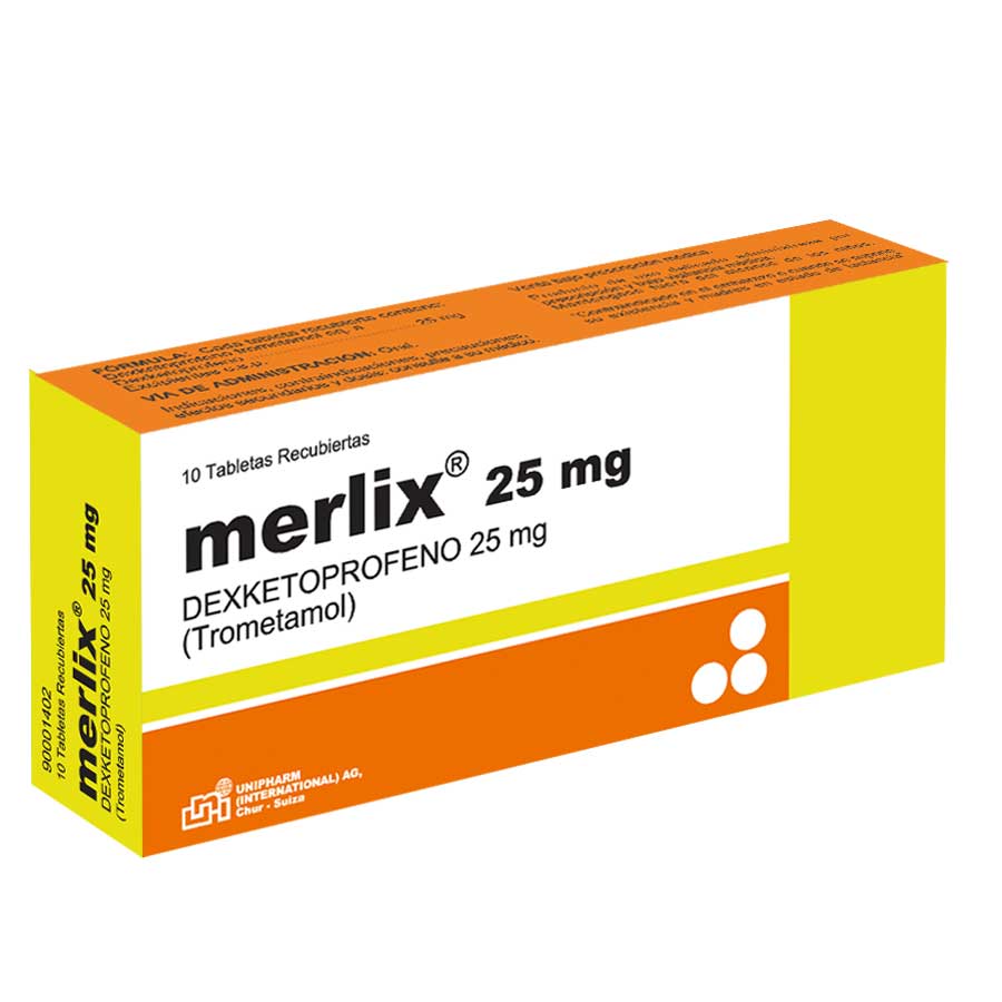 Imagen de  MERLIX 25 mg UNIPHARM x 10 Tableta