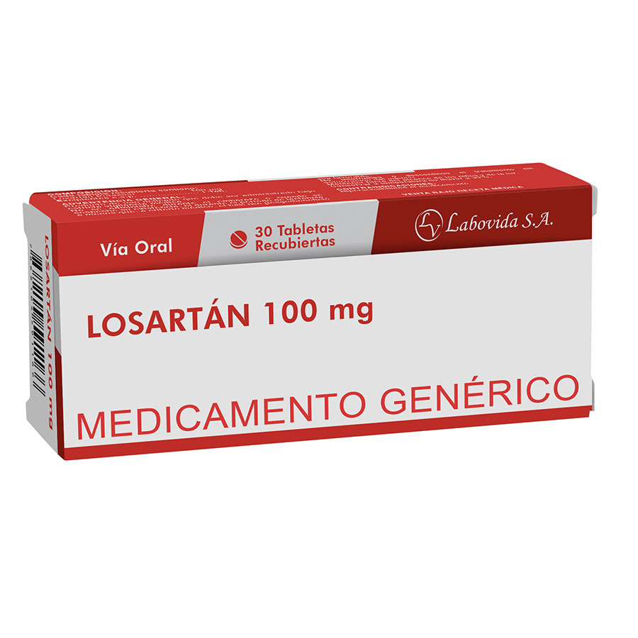 Imagen para  LOSARTAN 100 mg LABOVIDA x 30 Tableta Recubierta                                                                                de Pharmacys