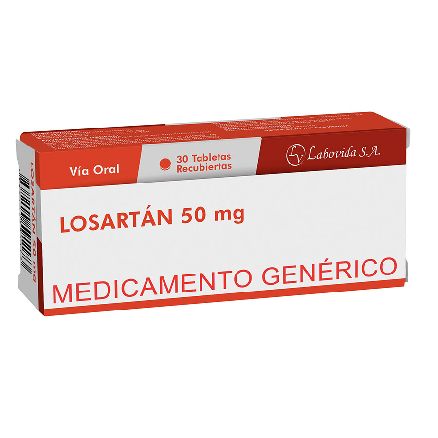 Imagen para  LOSARTAN 50 mg LABOVIDA x 30 Tableta Recubierta                                                                                 de Pharmacys