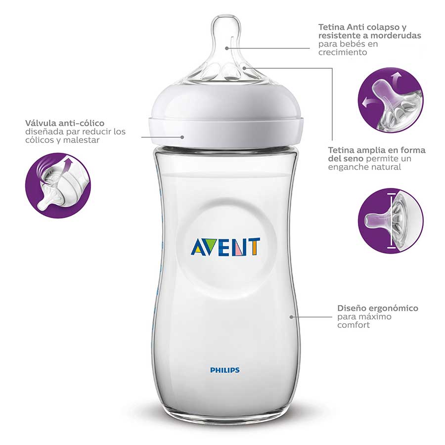Imagen de Biberón avent natural 3m 330 ml