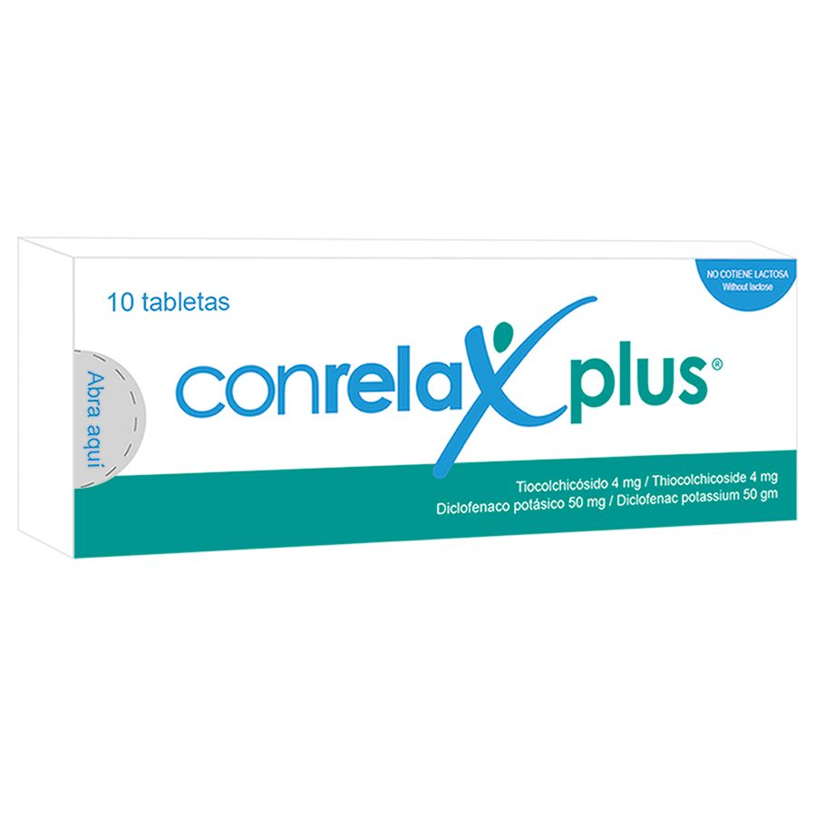 Imagen para  CONRELAX 4 mg x 50 mg GUTIS x 10 Plus Tableta                                                                                   de Pharmacys