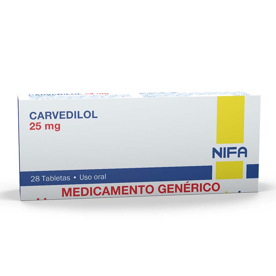 Imagen de  CARVEDILOL 25 mg GARCOS x 28 Tableta