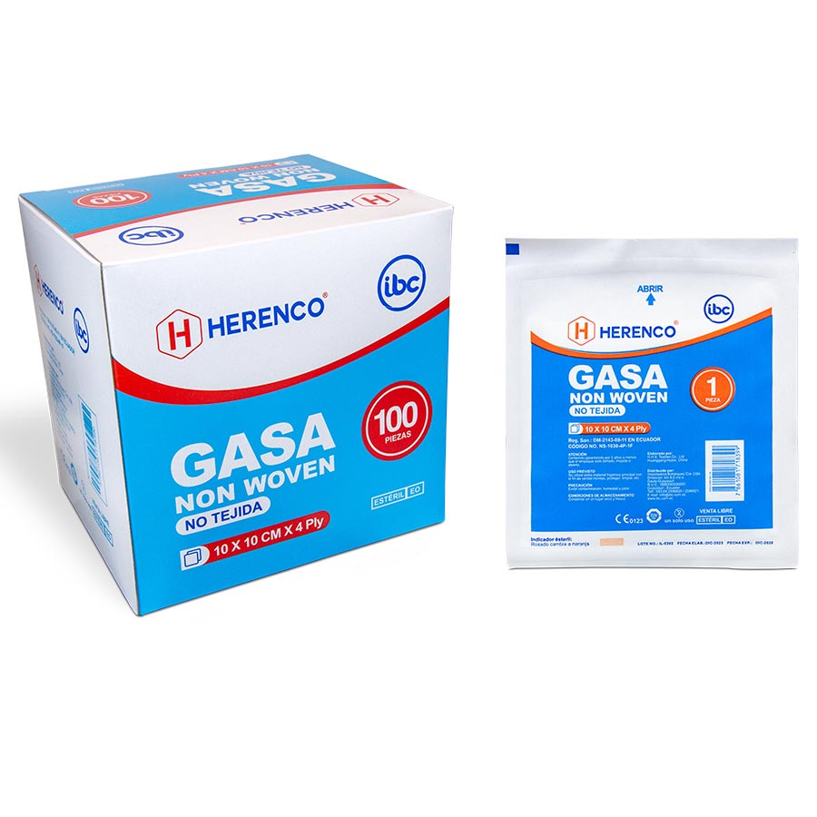 Imagen para  HERENCO GASA QUIRURGICA HERENCOx10x10x100 93123                                                                                 de Pharmacys