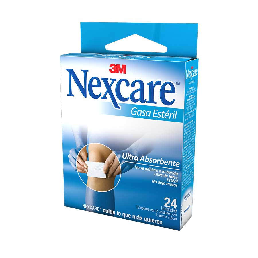 Imagen de Gasa nexcare 7.5cm x 7.5cm x 24 unidades