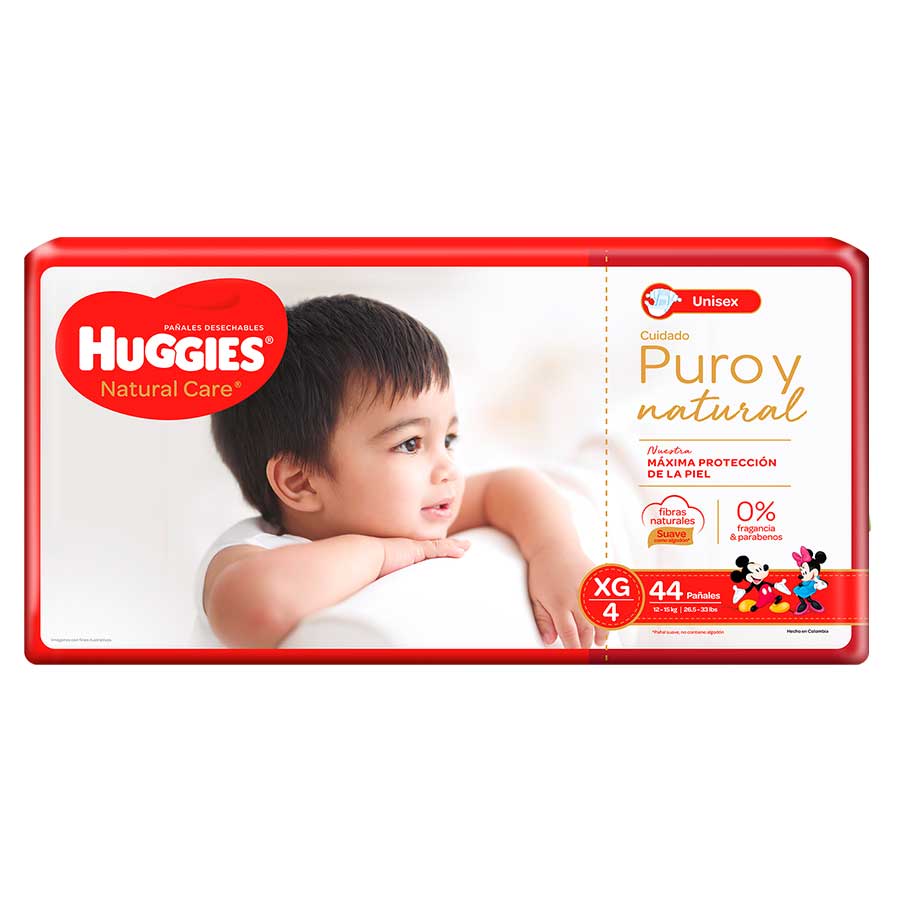 Imagen de Pañal huggies natural care x-large 44 unidades