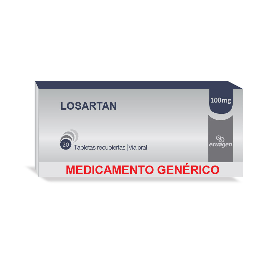 Imagen de Losartan 100mg dyvenpro ecuagen tableta recubierta