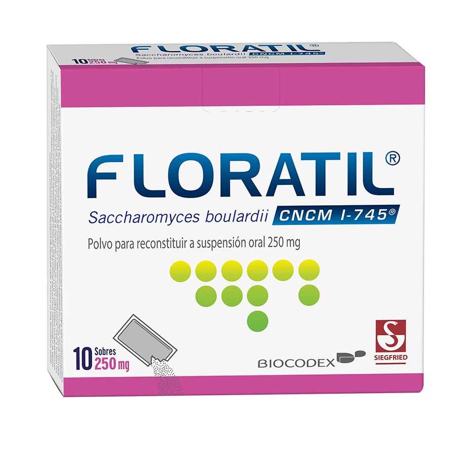 Imagen de Probiótico floratil 250 mg en polvo x 10
