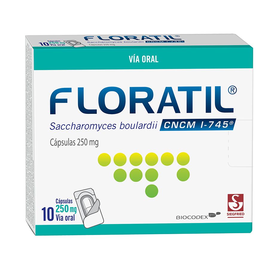 Imagen de Floratil 250 Mg Cápsulas 10