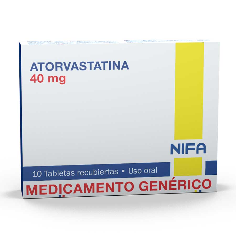 Imagen para  ATORVASTATINA 40 mg GARCOS x 10 Tabletas Recubiertas                                                                            de Pharmacys
