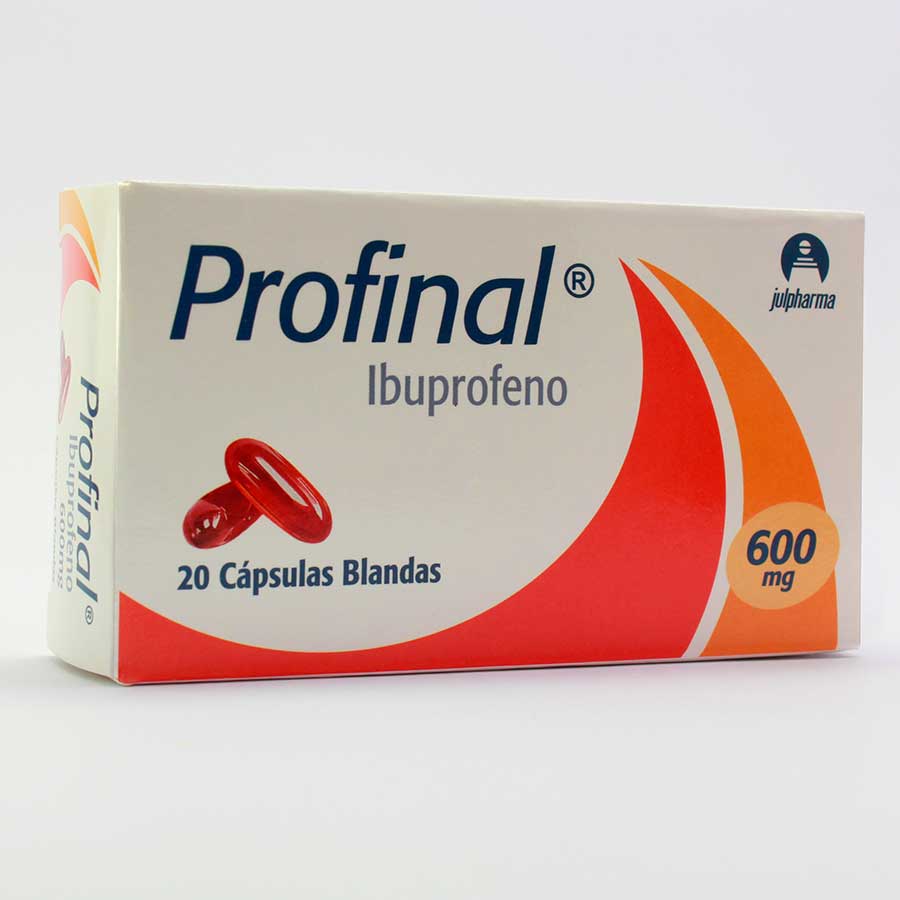 Imagen de Profinal 600mg dyvenpro farma comercial 1 cápsulas blandas