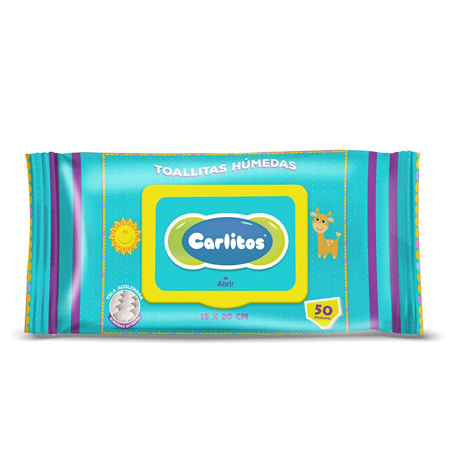 Imagen de Toallita húmeda carlitos 50 unidades